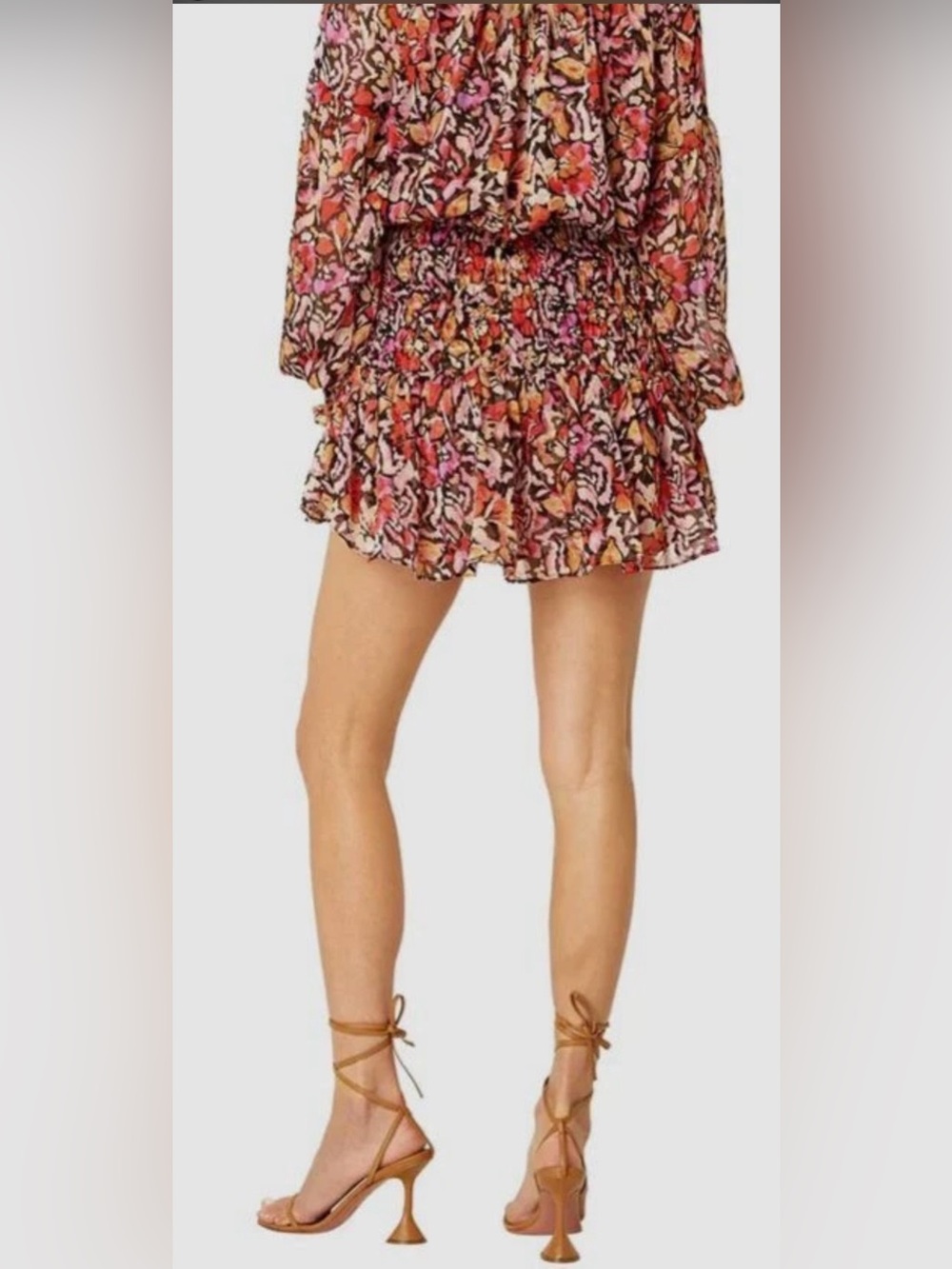 Misa Los Angeles Pink Floral Smocked Mini Dress - Picture 4 of 14
